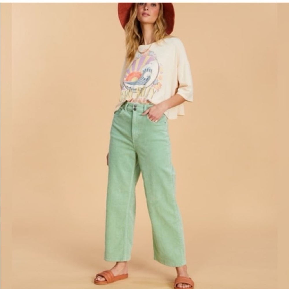 Billabong Mint Green Wide Leg Jeans